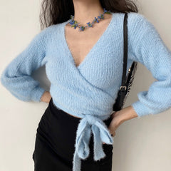 Willow Plush Cross Wrap Top