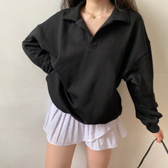 Silhouette Boyfriend Polo Sweater