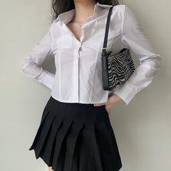 Modern Classic Button Blouse ~ HANDMADE