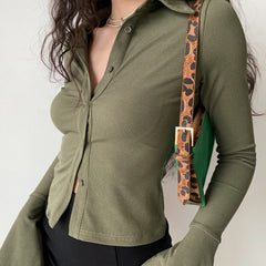 Rina Button Front Polo ~ HANDMADE