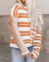 Colorblock Stripe Long Sleeve Sweater