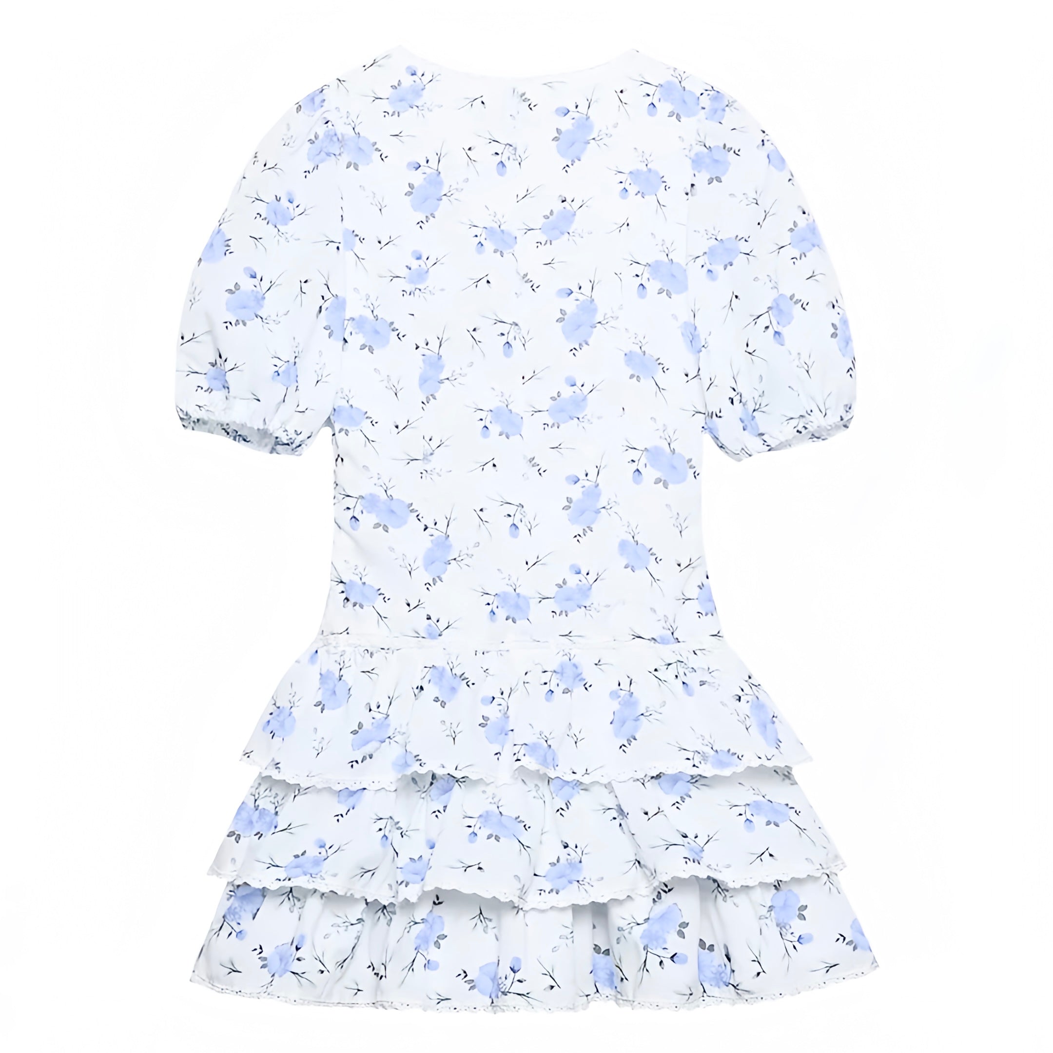 August Floral Puff Sleeve Mini Dress