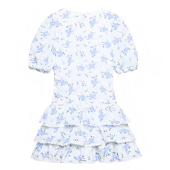 August Floral Puff Sleeve Mini Dress