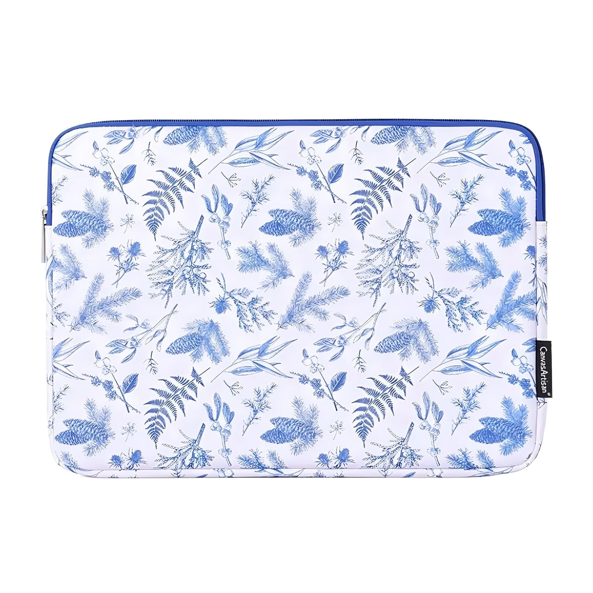 Blue Nature Print Makeup Bag