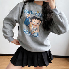 Miss Betty Crewneck ~ HANDMADE // Grey
