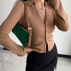 Threaded Knit Polo Shirt ~ HANDMADE