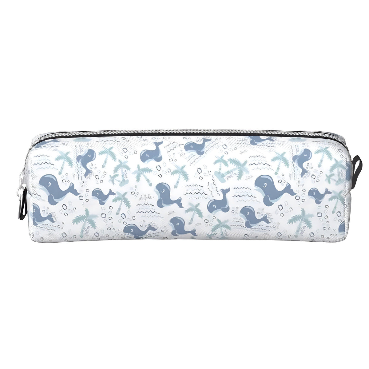 Mini Blue Whale Print Makeup Bag