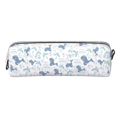 Mini Blue Whale Print Makeup Bag