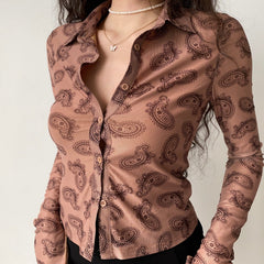 Lucky Paisley Front Button Polo ~ HANDMADE
