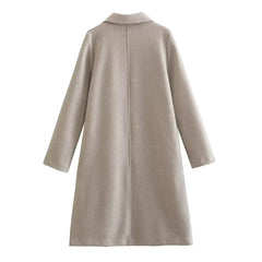 Khaki Knit Trench Coat