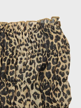 Chiffon Leopard Top With Pants Two-Piece Set