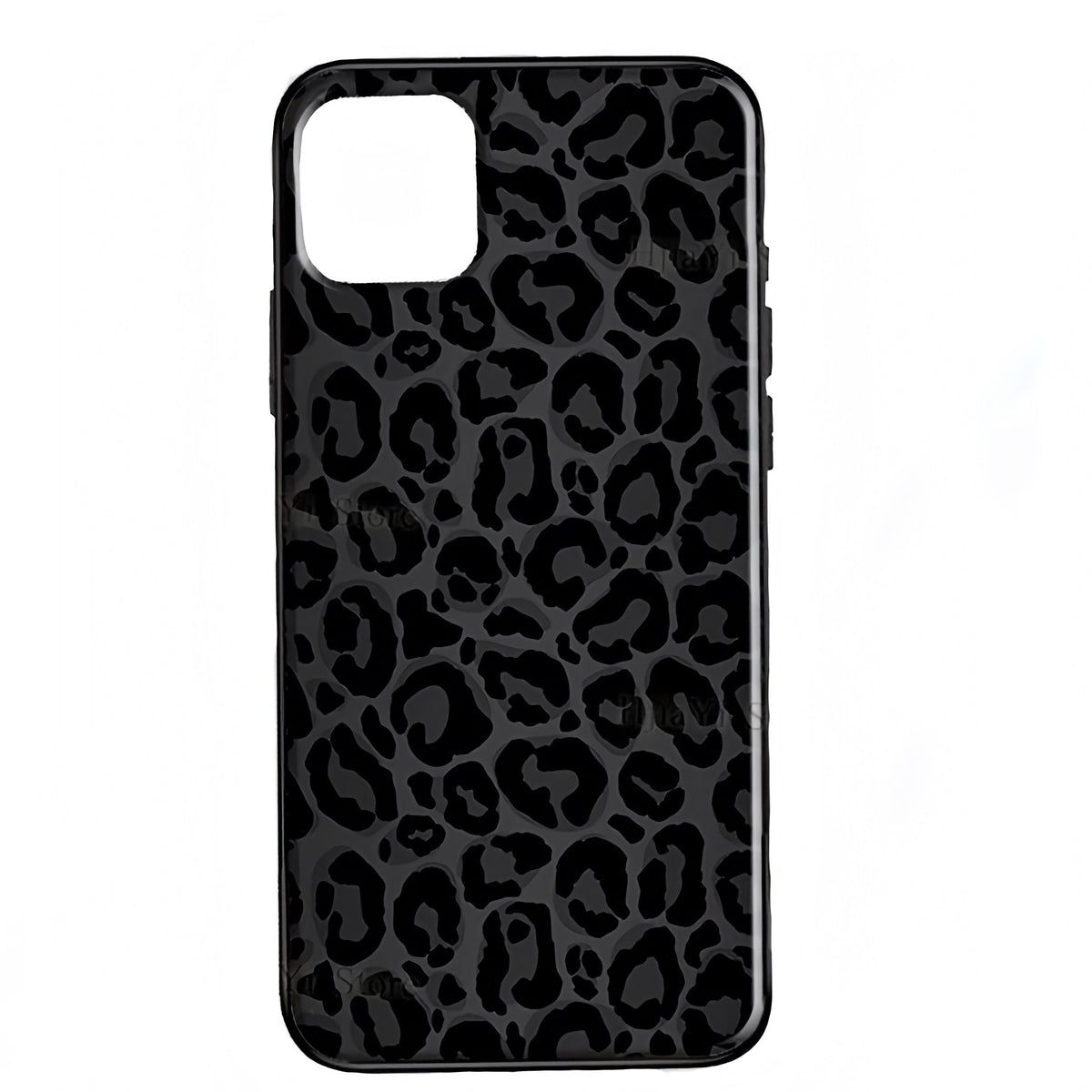 Black Leopard Print Phone Case For iPhone