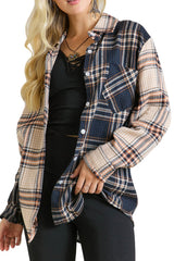 Colorblock Patchwork Plaid Shirt