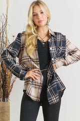Colorblock Patchwork Plaid Shirt
