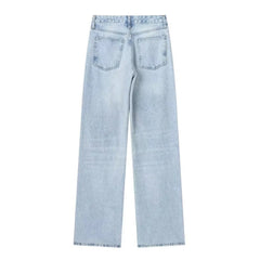Light Blue Faded Low Rise Denim Jeans