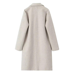 Light Beige Knit Trench Coat