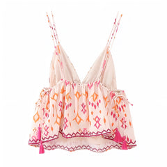 Florentina Multi-Color Eyelet Embroidered Tank Top