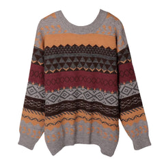 Gray Knit Tasman Oversized Pull Over Sweater