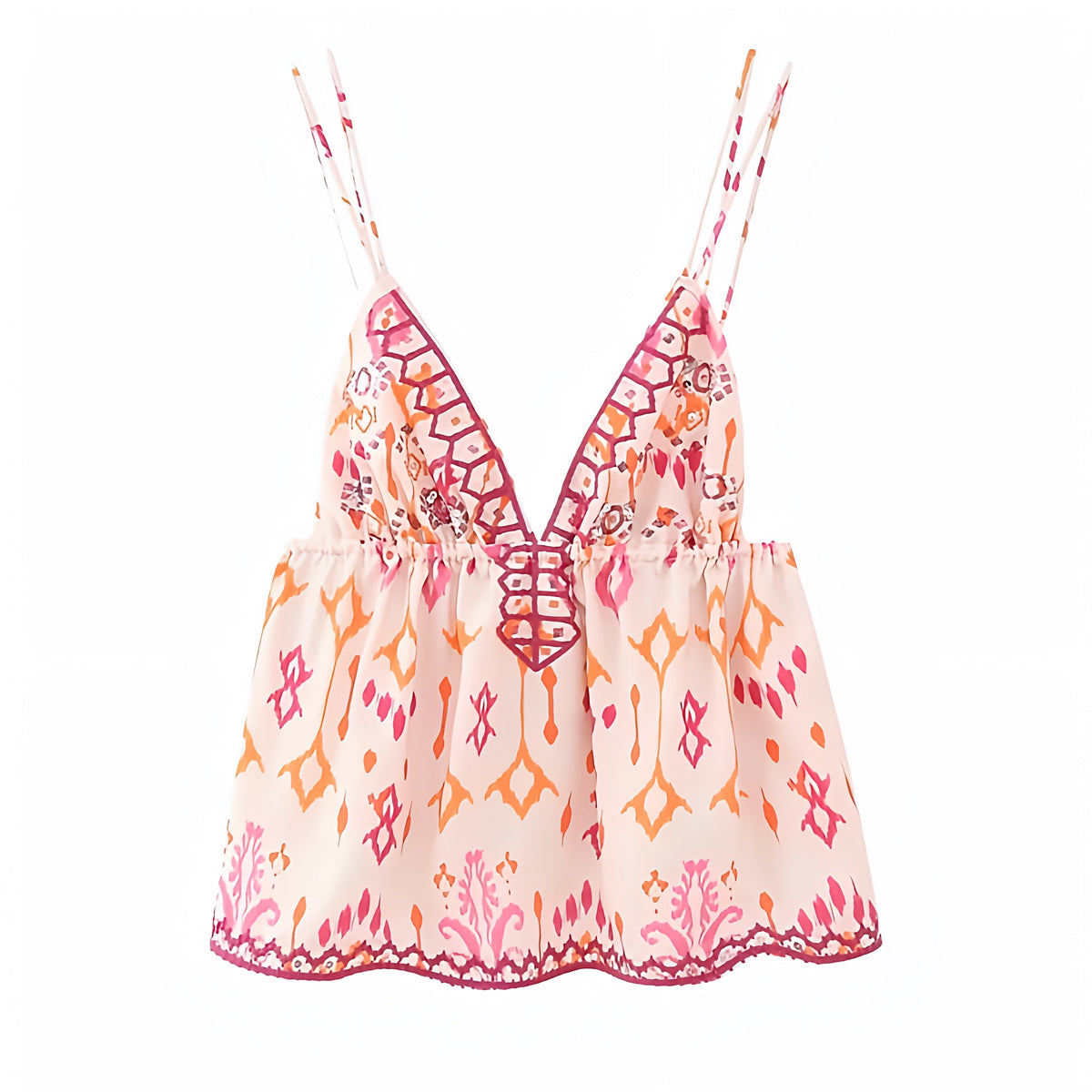 Florentina Multi-Color Eyelet Embroidered Tank Top