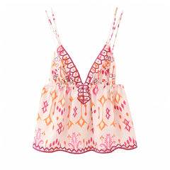 Florentina Multi-Color Eyelet Embroidered Tank Top