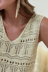 Crochet Hollowed Sweater Vest