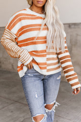 Colorblock Stripe Long Sleeve Sweater