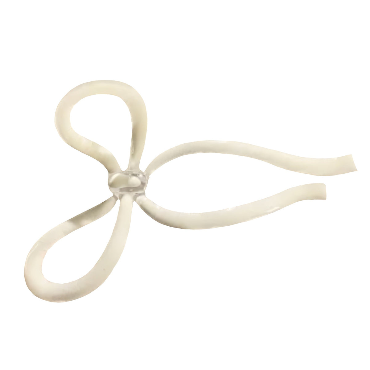 Large White Bow Hair Clip