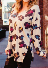 Colorful Leopard Long Sleeve Top
