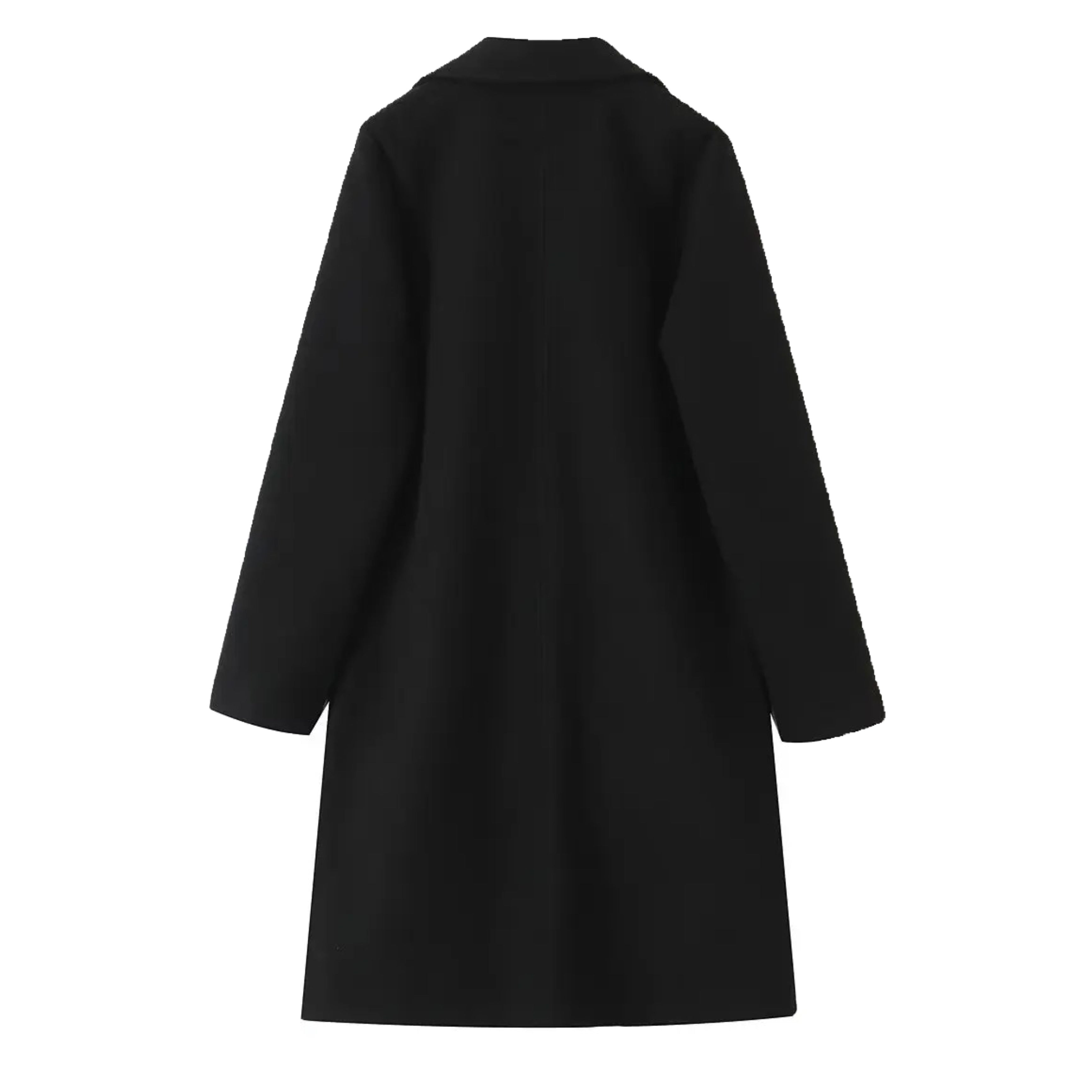 Black Knit Trench Coat