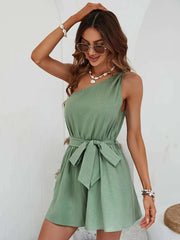 Asymmetric Belted Playsuit