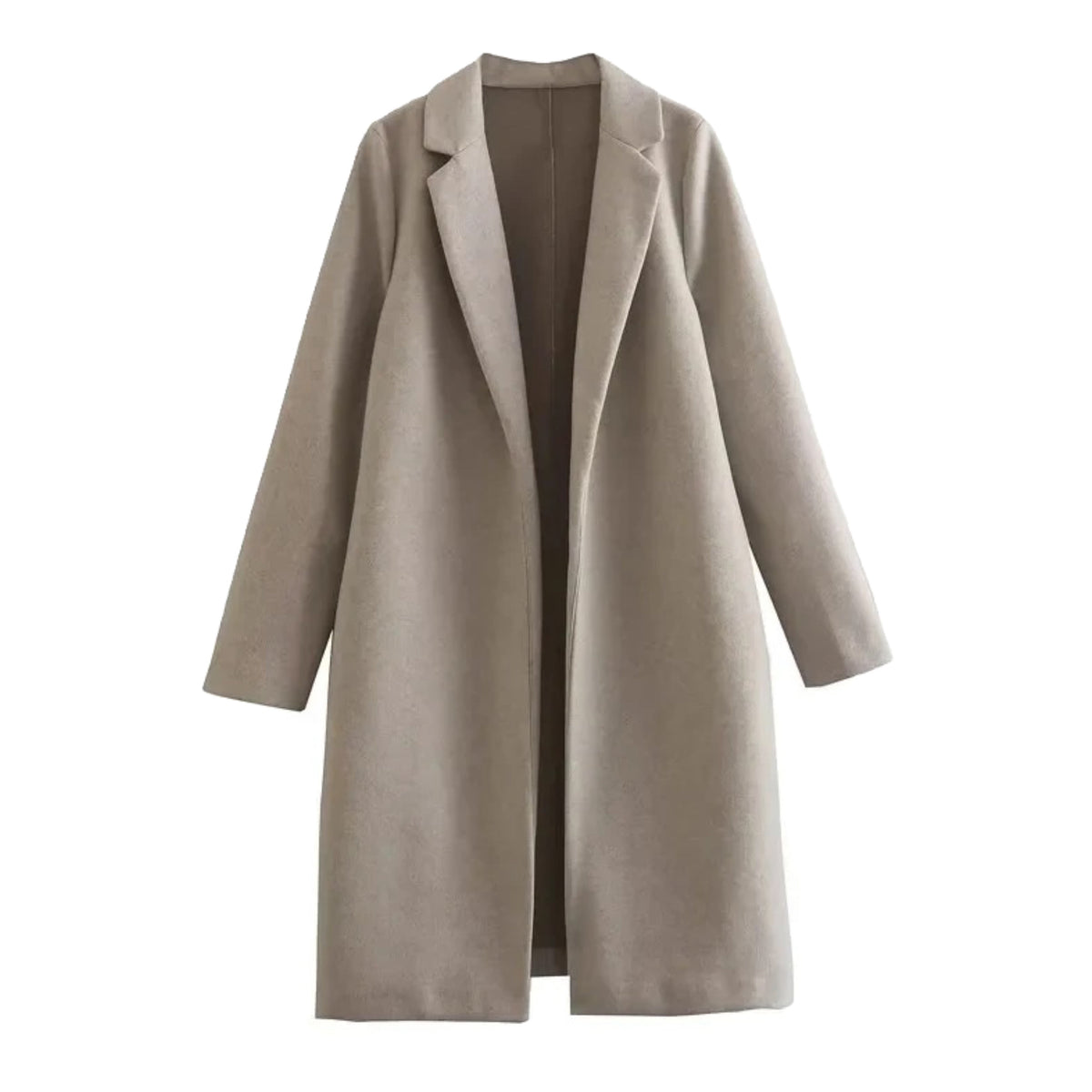 Khaki Knit Trench Coat