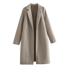 Khaki Knit Trench Coat