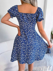 BlossomCharm Floral Mini Dress