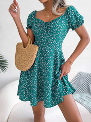 BlossomCharm Floral Mini Dress
