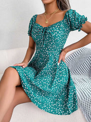 BlossomCharm Floral Mini Dress