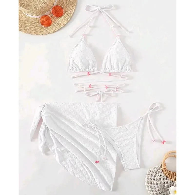 Blossom Halter Bikini Set