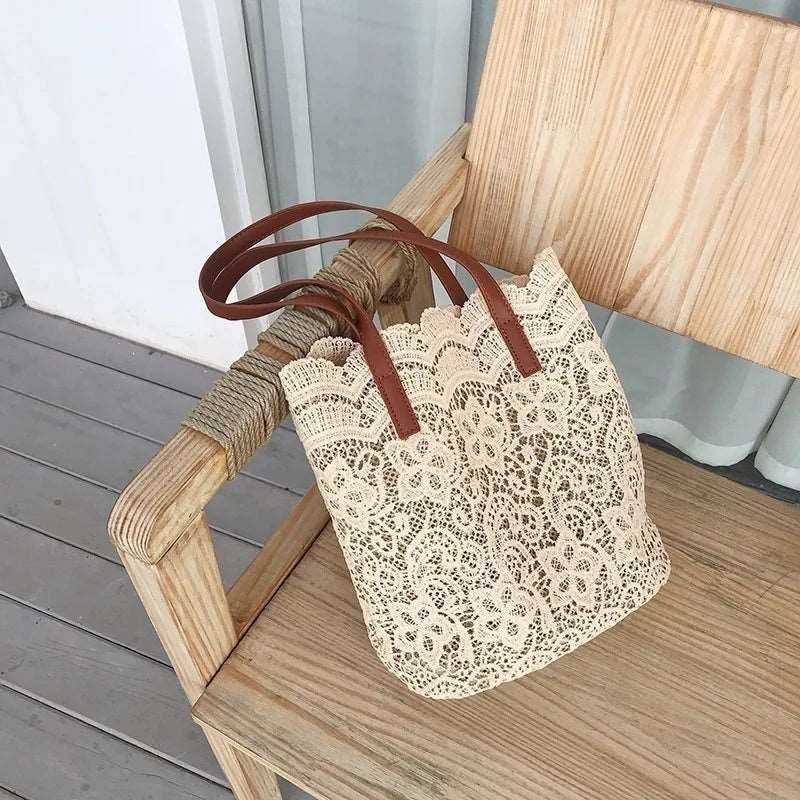 Bohemian Beach Chic Knit Shoulder Bag