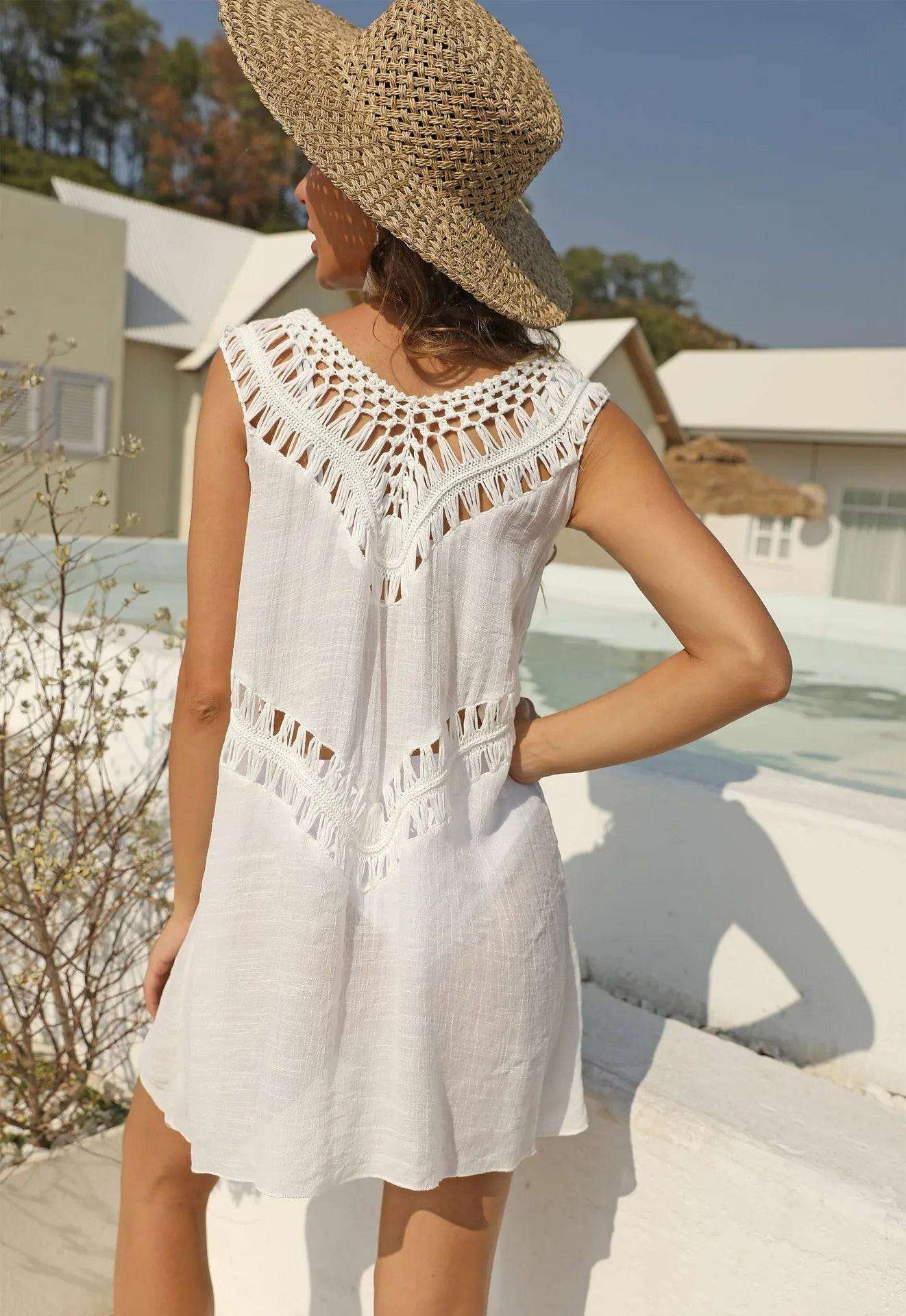 Bohemian Bliss Crochet Beach Tunic