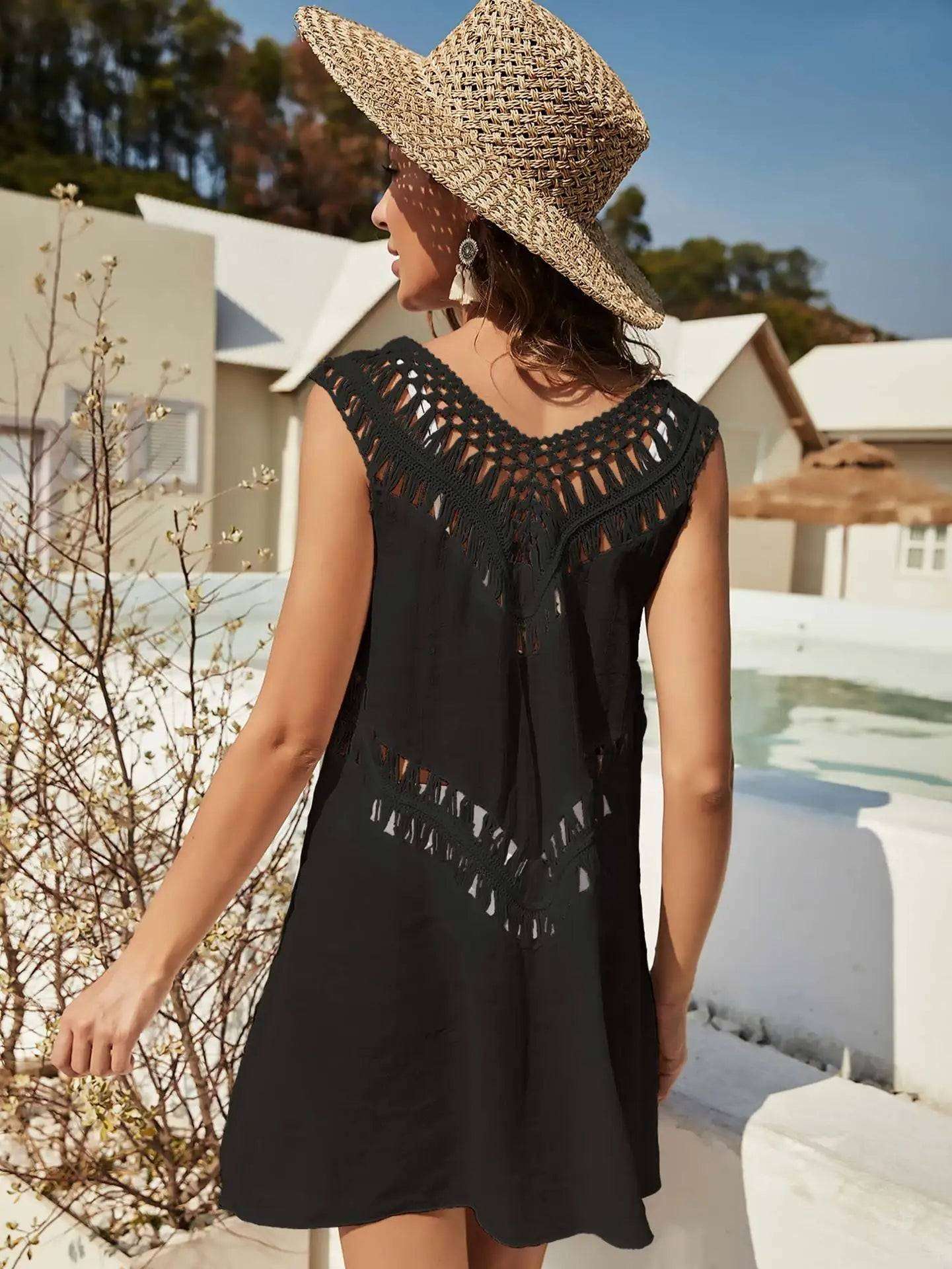 Bohemian Bliss Crochet Beach Tunic