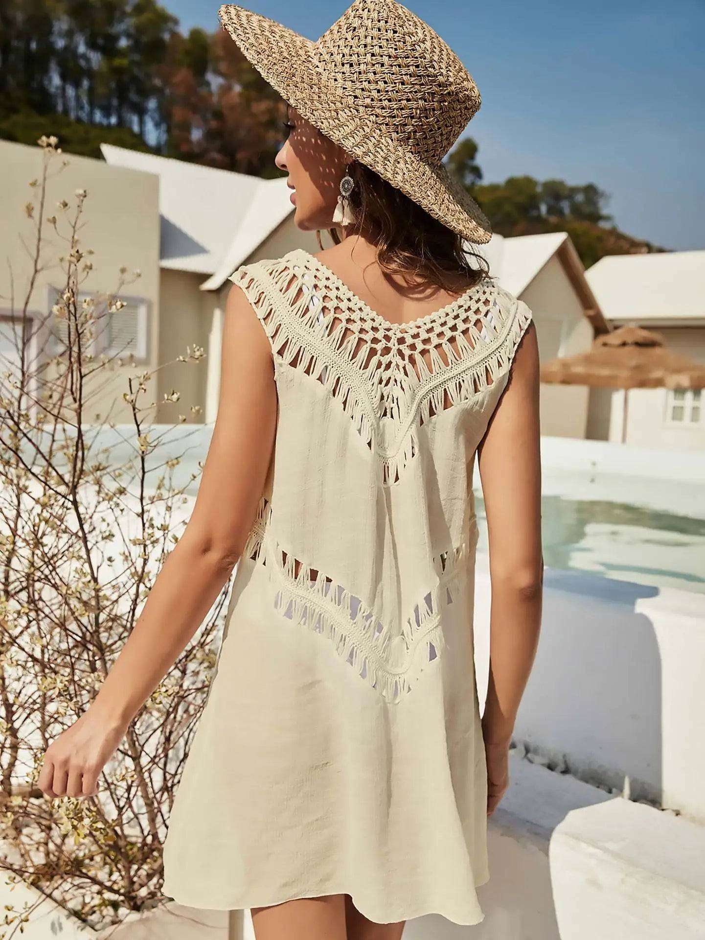Bohemian Bliss Crochet Beach Tunic