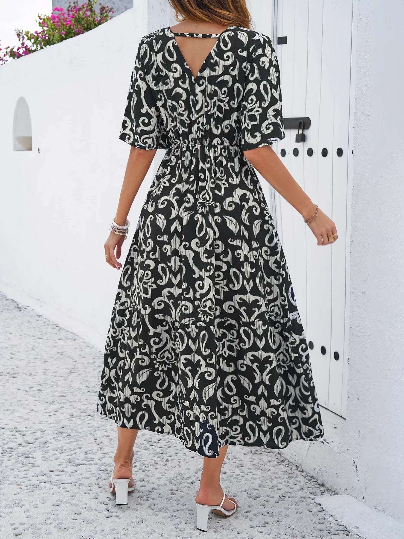 Bohemian Print Maxi Dress