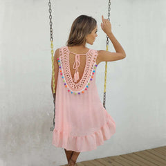 Boho Charm Crochet Beach Dress