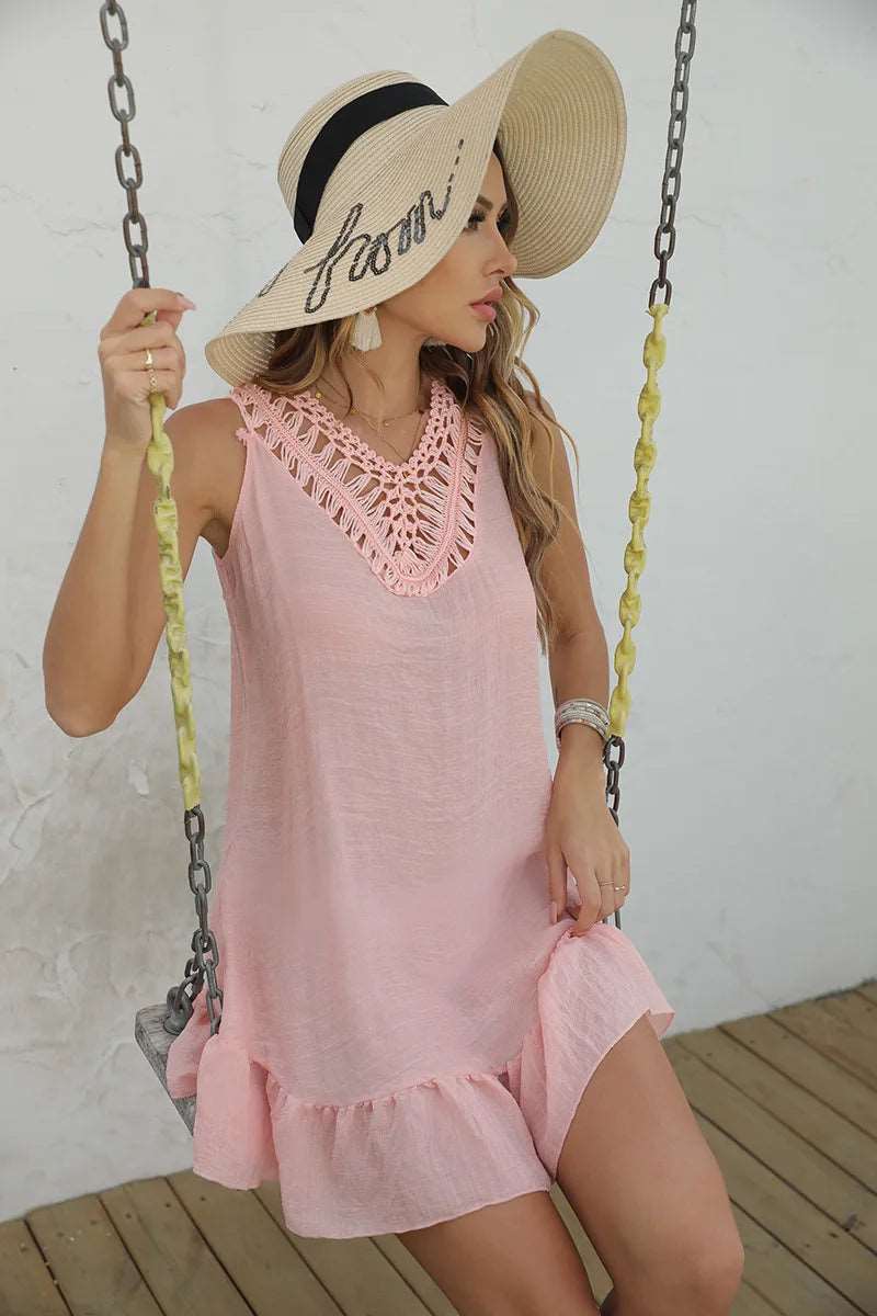 Boho Charm Crochet Beach Dress
