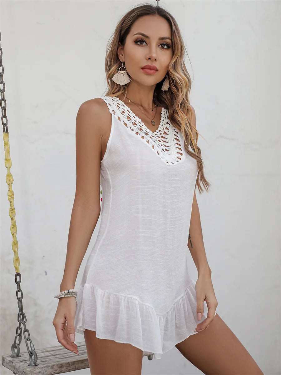 Boho Charm Crochet Beach Dress