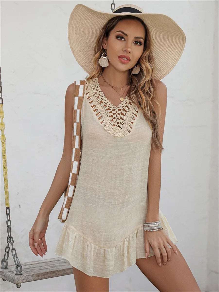 Boho Charm Crochet Beach Dress