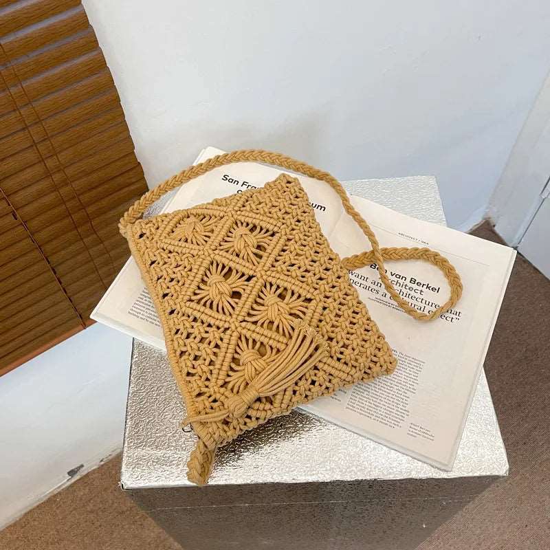 Boho Chic Woven Crossbody Beach Bags