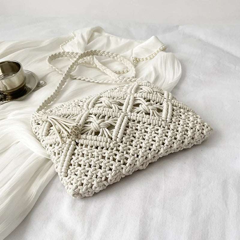 Boho Chic Woven Crossbody Beach Bags