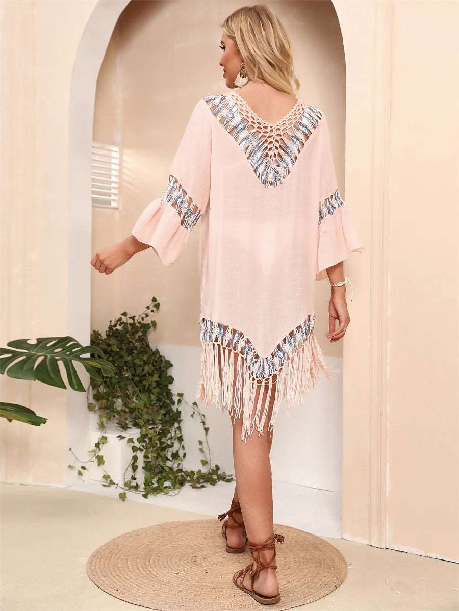 Boho Fringe Beach Cover-Up