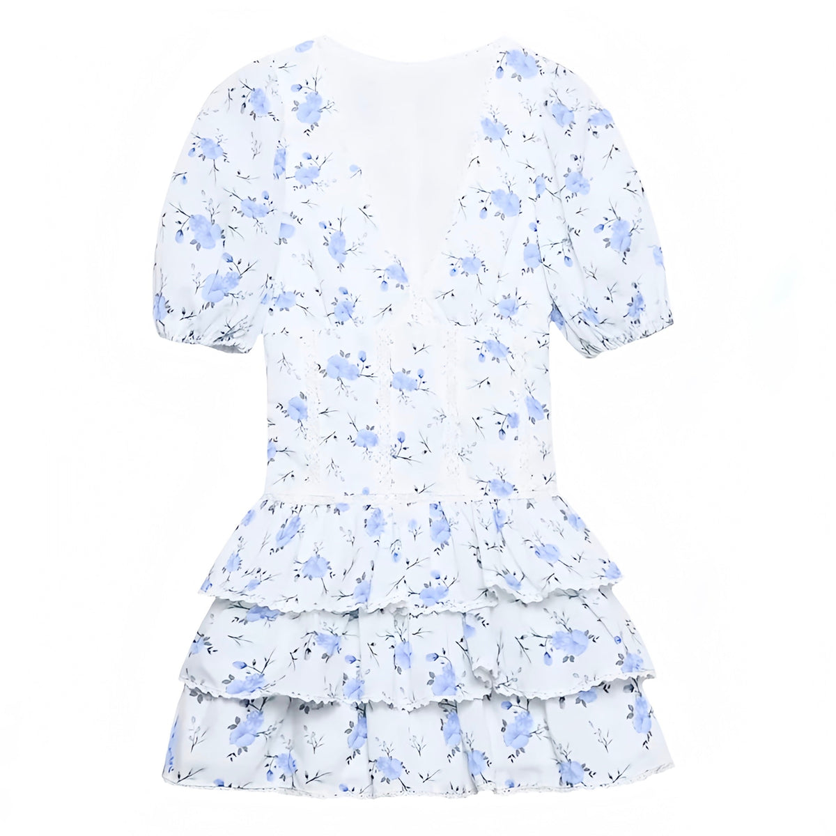 August Floral Puff Sleeve Mini Dress