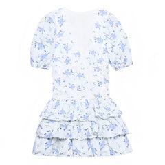 August Floral Puff Sleeve Mini Dress